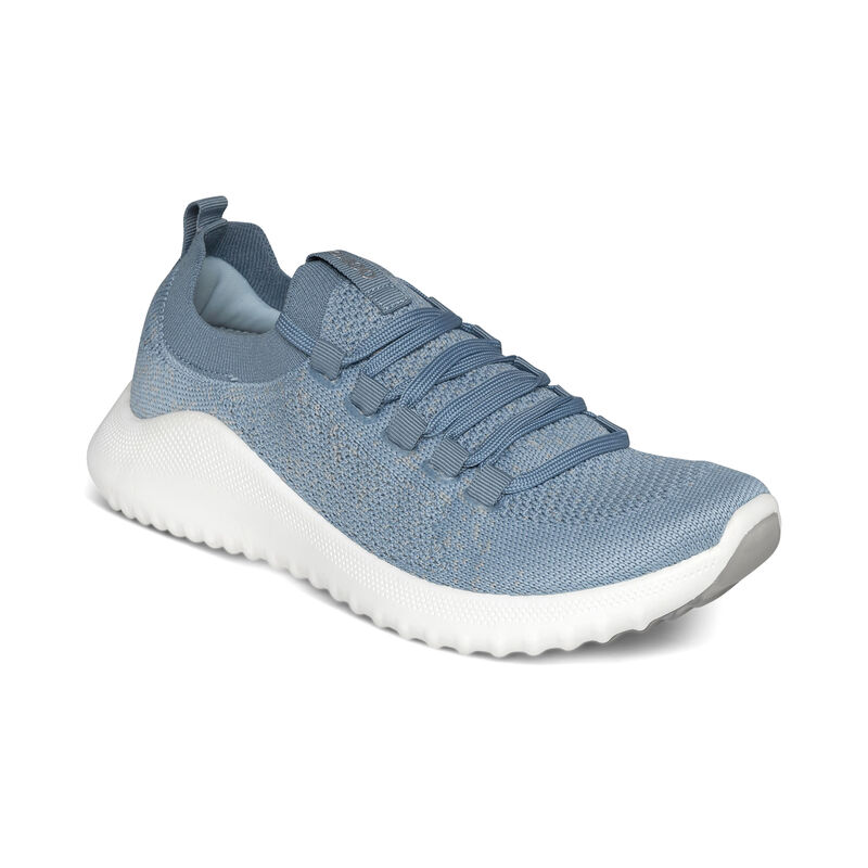 Aetrex Womens Carly Arch Support Sneakers Light Blue - EPwthtBLu